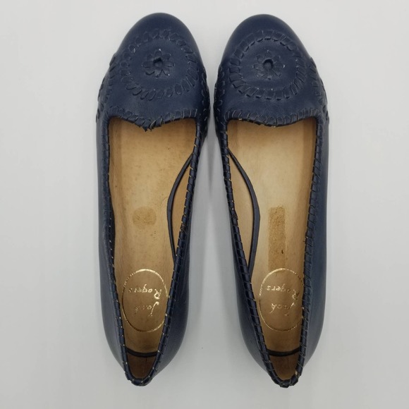 Jack Rogers Pinwheel Navajo Leather Slip On Ballet Flats Women's 8.5 - Picture 6 of 7